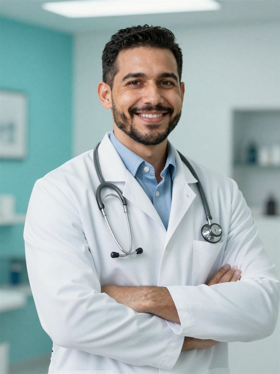 Médico con su consultorio en línea